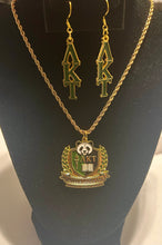 Load image into Gallery viewer, Panda Medallion & Greek Letter Earrings