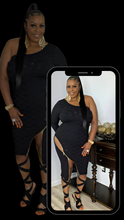 Load image into Gallery viewer, Black Diamond Bodycon Dress