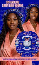 Load image into Gallery viewer, Theta Alpha Mu Sisterhood Satin Hair Bonnet
