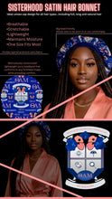 Load image into Gallery viewer, Theta Alpha Mu Sisterhood Satin Hair Bonnet
