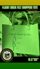 Load image into Gallery viewer, Fluent Greek Shoppers Tote
