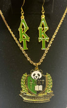 Load image into Gallery viewer, Panda Medallion &amp; Greek Letter Earrings
