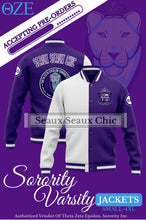 Load image into Gallery viewer, TZE Sorority Varsity Jacket
